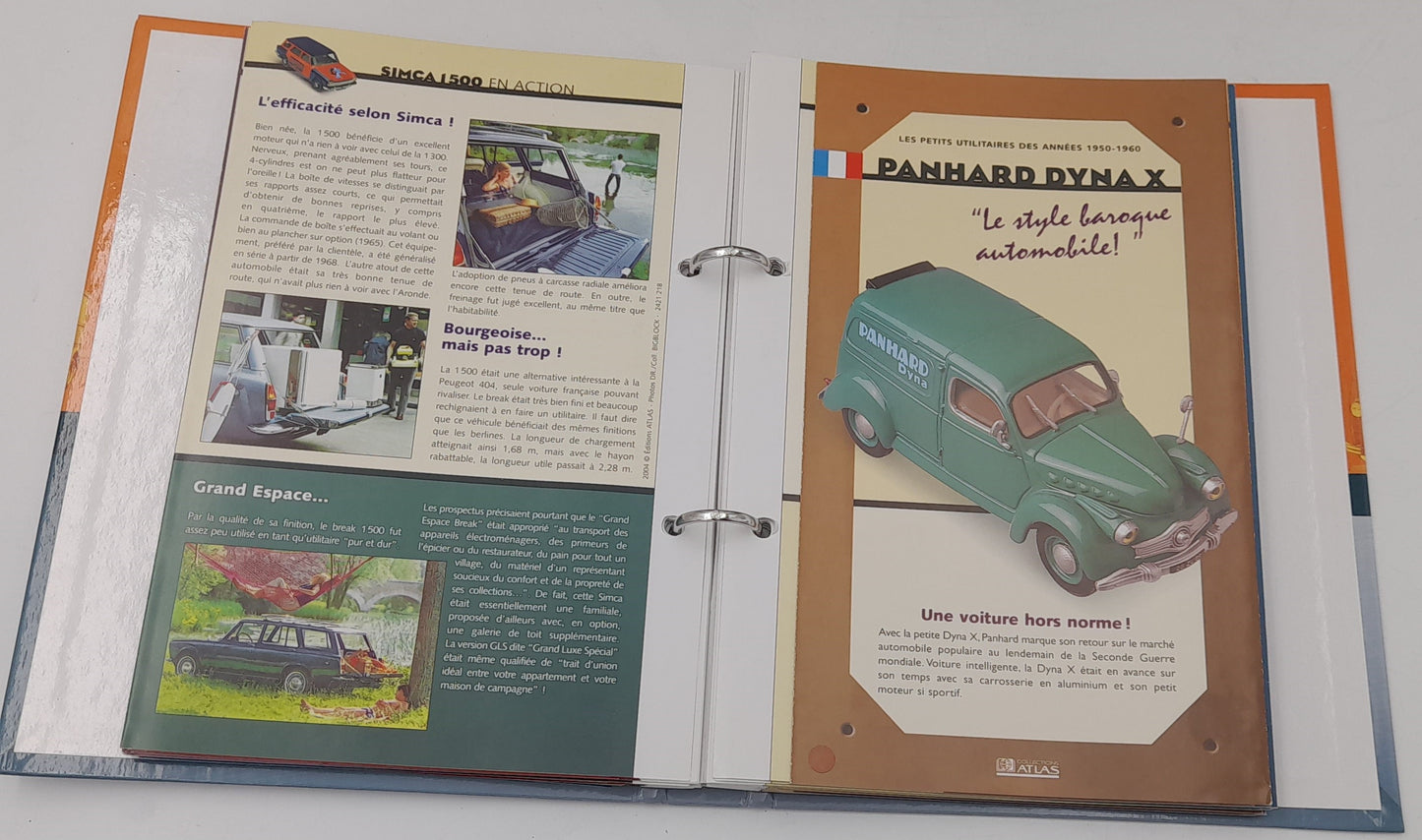 Collection 32 miniatures utilitaires français 1950-1960 1/43 en boîte + classeur fiches - Éditions Atlas