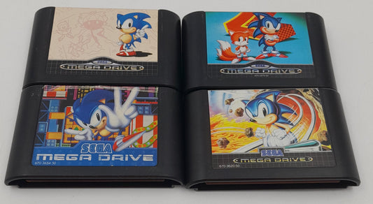Lot 4 Jeux SEGA Mega Drive – Sonic the Hedgehog 1 / 2 / 3 / Spinball – Cartouches originales