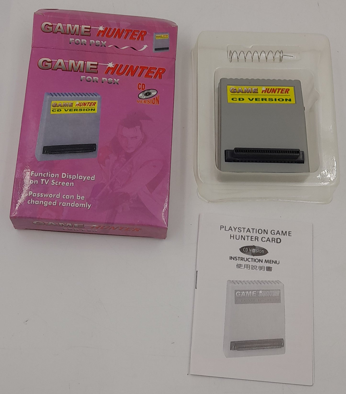 Game Hunter CD Version pour PSX / PS1  – Carte de Cheat & Boot Import + Boîte & Notice