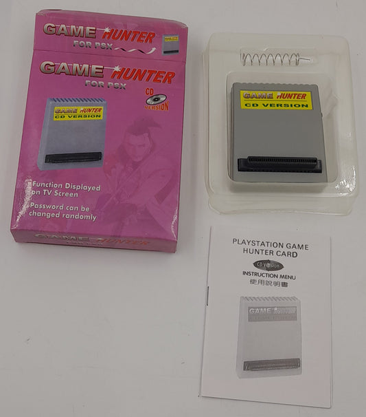 Game Hunter CD Version pour PSX / PS1  – Carte de Cheat & Boot Import + Boîte & Notice