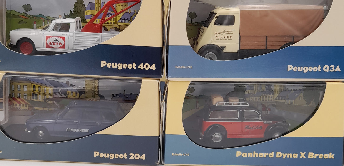 Collection 32 miniatures utilitaires français 1950-1960 1/43 en boîte + classeur fiches - Éditions Atlas