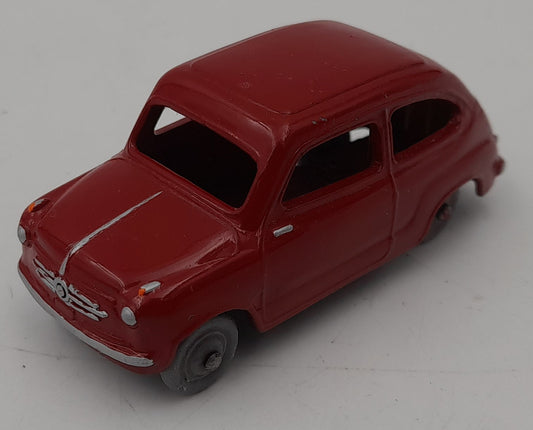 Dinky Toys 183 FIAT 600 rouge 1/43 Meccano England vintage restaurée métal collection