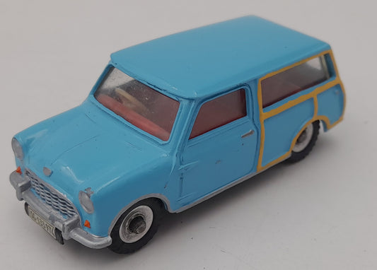 Dinky Toys 199 Austin Seven Countryman Break 1/43 Meccano England bleu – restaurée + plaque suisse