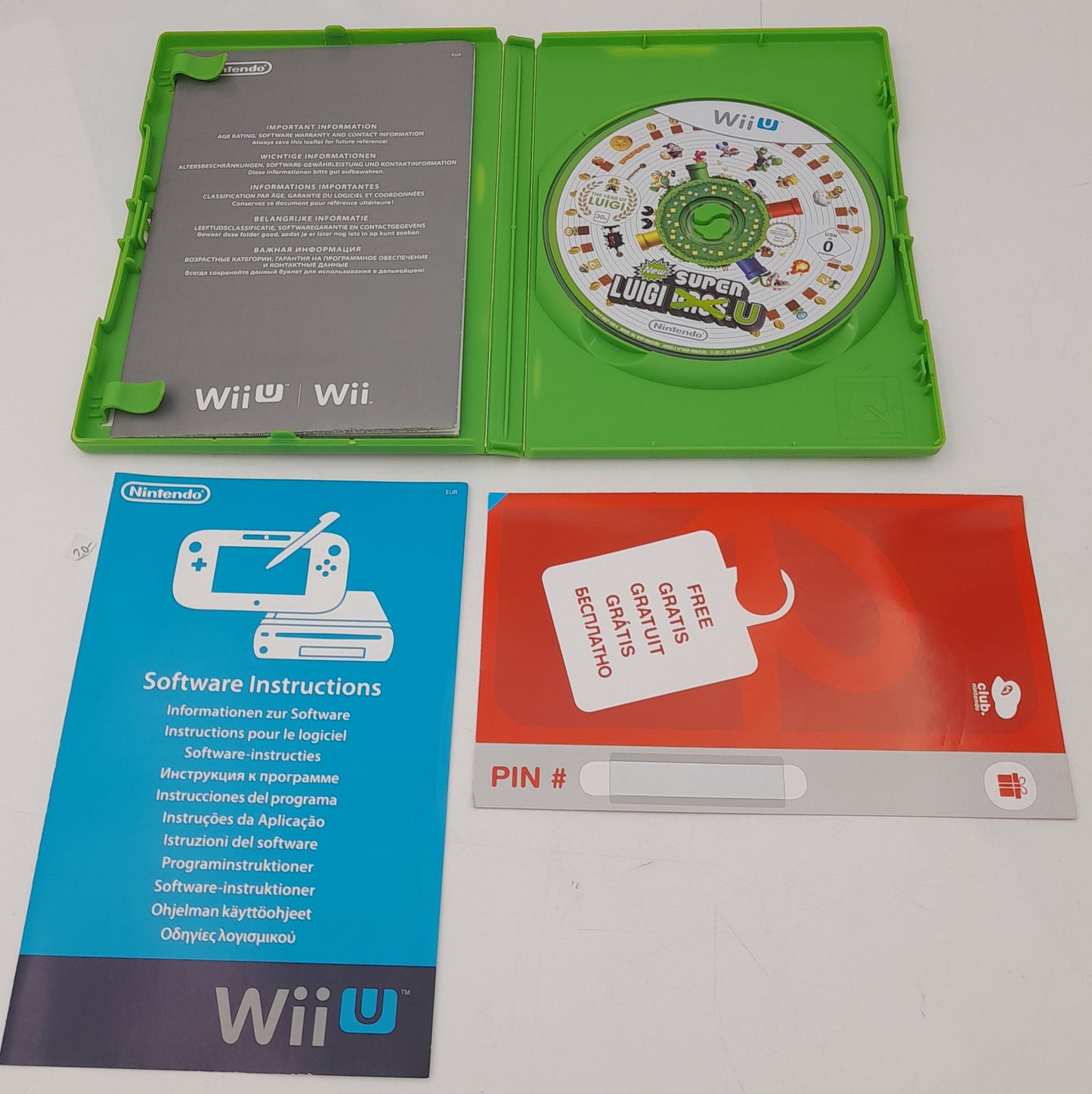 Nintendo Wii U New Super Luigi U complet parfait etat jaquette francaise pin non gratte