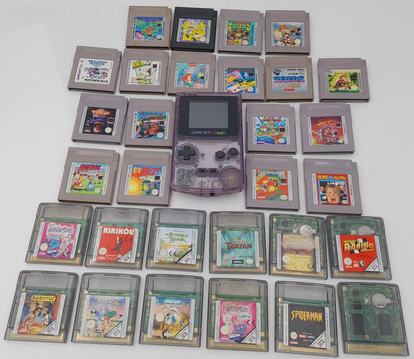 Console Nintendo Game Boy Color transparente avec 30 jeux originaux Nintendo
