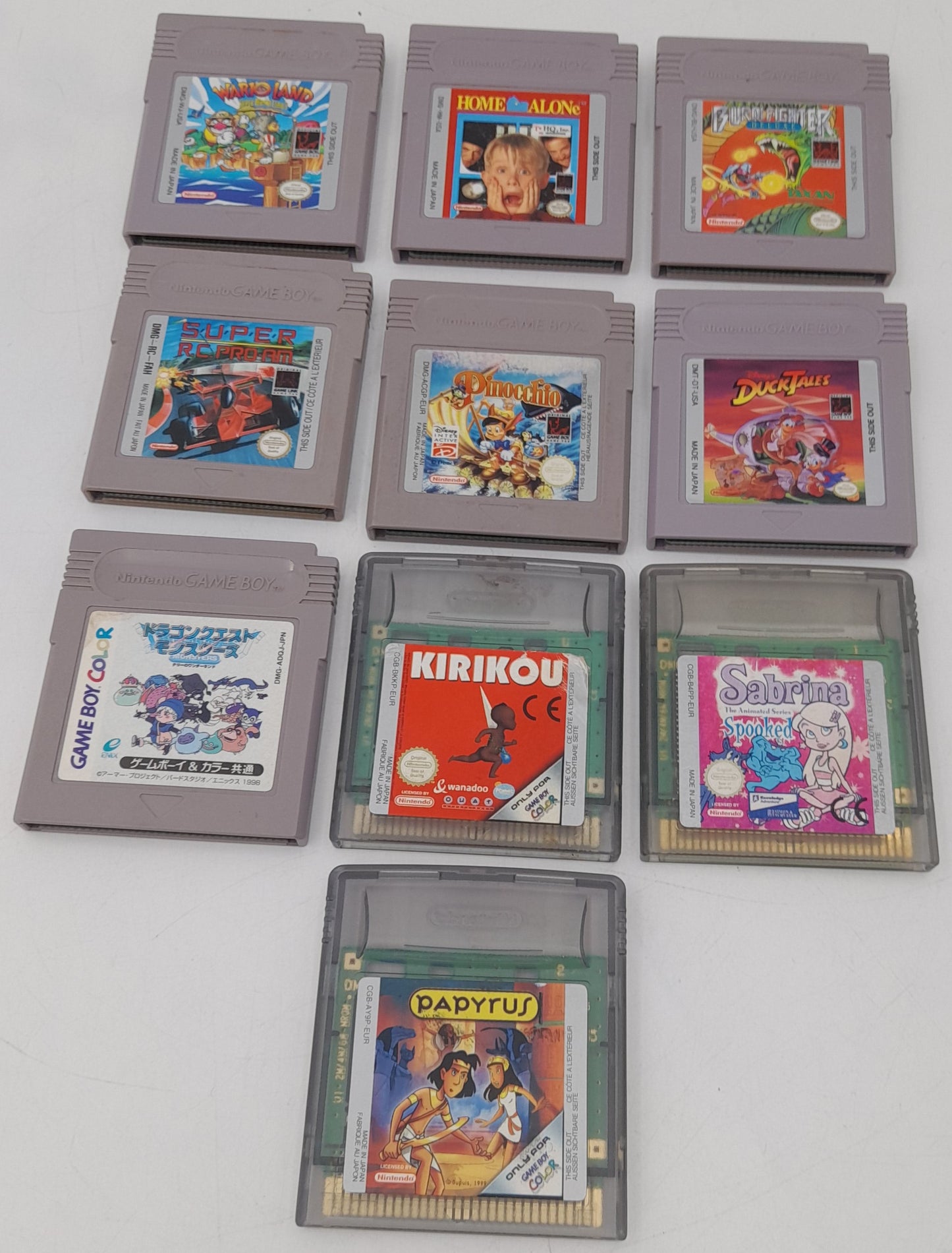 Console Nintendo Game Boy Color transparente avec 30 jeux originaux Nintendo