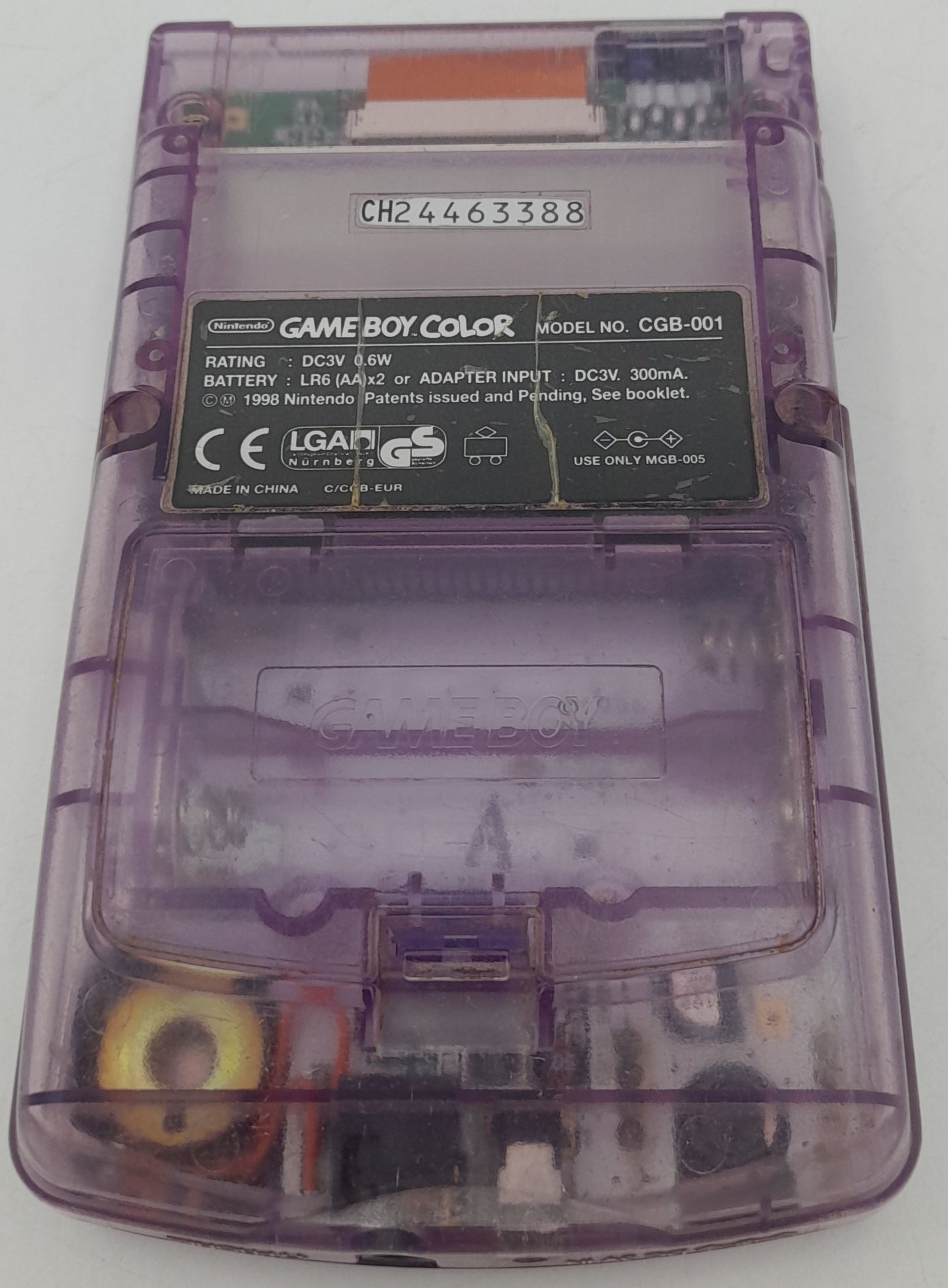 Console Nintendo Game Boy Color transparente avec 30 jeux originaux Nintendo