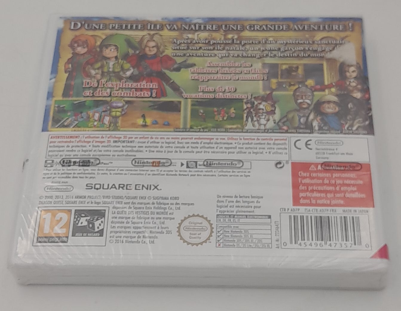 Nintendo 3DS Dragon Quest VII: La Quête des vestiges du monde sous blister – version européenne PEGI 12