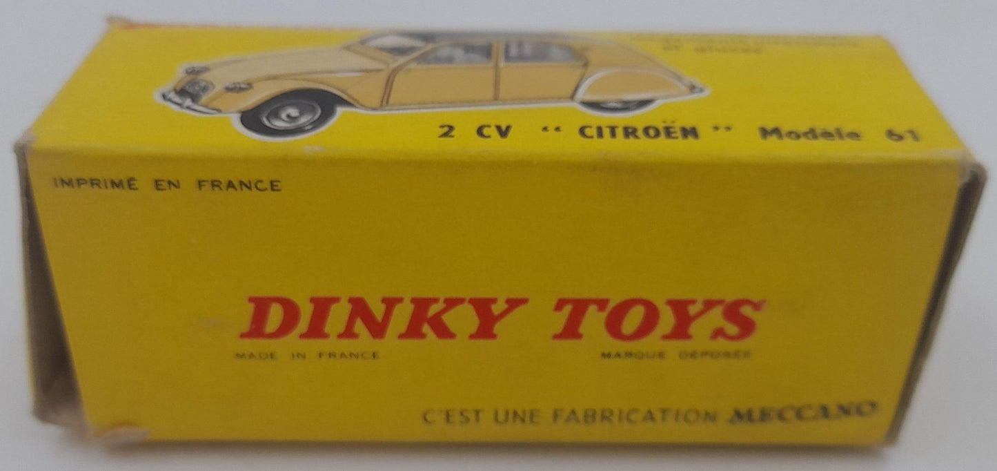 Boîte Dinky Toys Citroën 2CV 61 – Boîte Vide d’Origine Meccano France