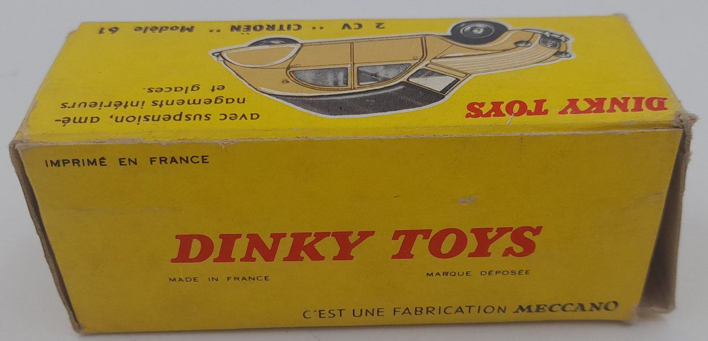 Boîte Dinky Toys Citroën 2CV 61 – Boîte Vide d’Origine Meccano France