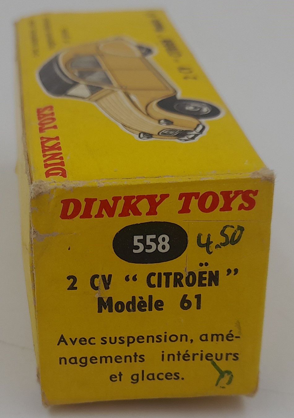 Boîte Dinky Toys Citroën 2CV 61 – Boîte Vide d’Origine Meccano France
