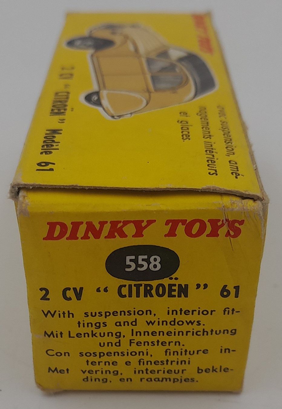 Boîte Dinky Toys Citroën 2CV 61 – Boîte Vide d’Origine Meccano France