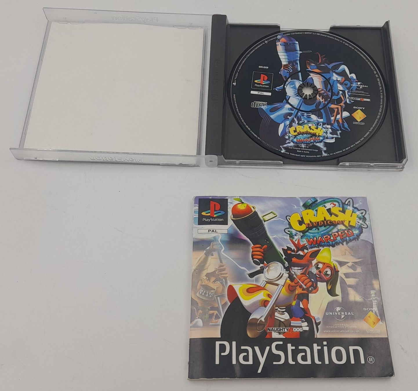 Crash Bandicoot 3: Warped – PS1 PAL – Jeu Complet Très Bon État