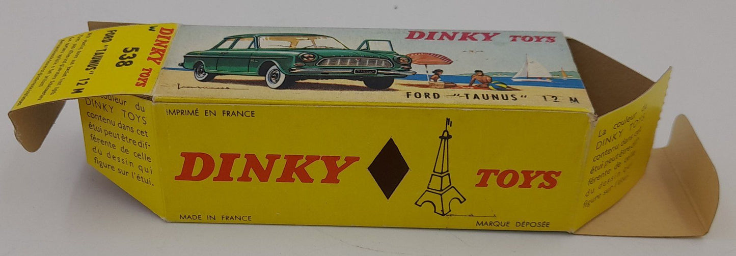 Dinky Toys Ford Taunus 12M n°538 avec boîte d’origine – Meccano France – État proche du neuf