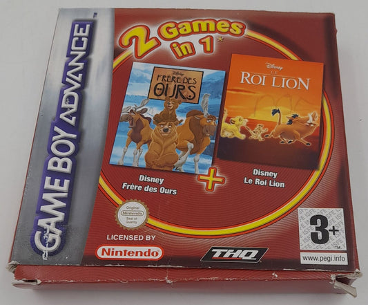 Disney Frère des Ours + Roi Lion GBA complet Nintendo EUR
