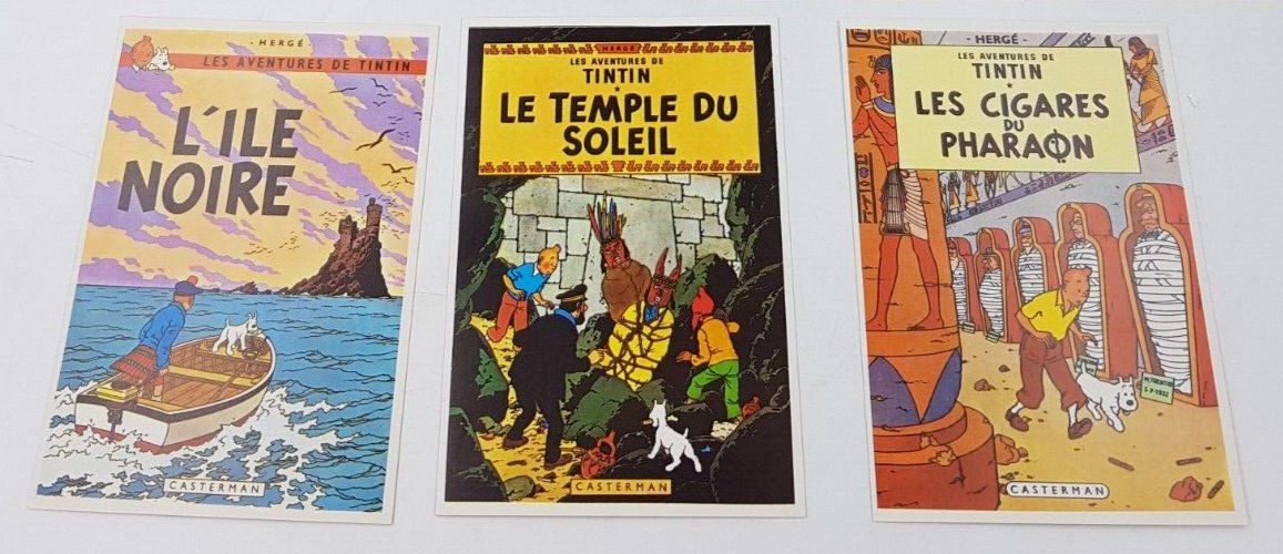 Tintin Lot 11 Cartes Postales – Hergé – Casterman / Arno (1981)