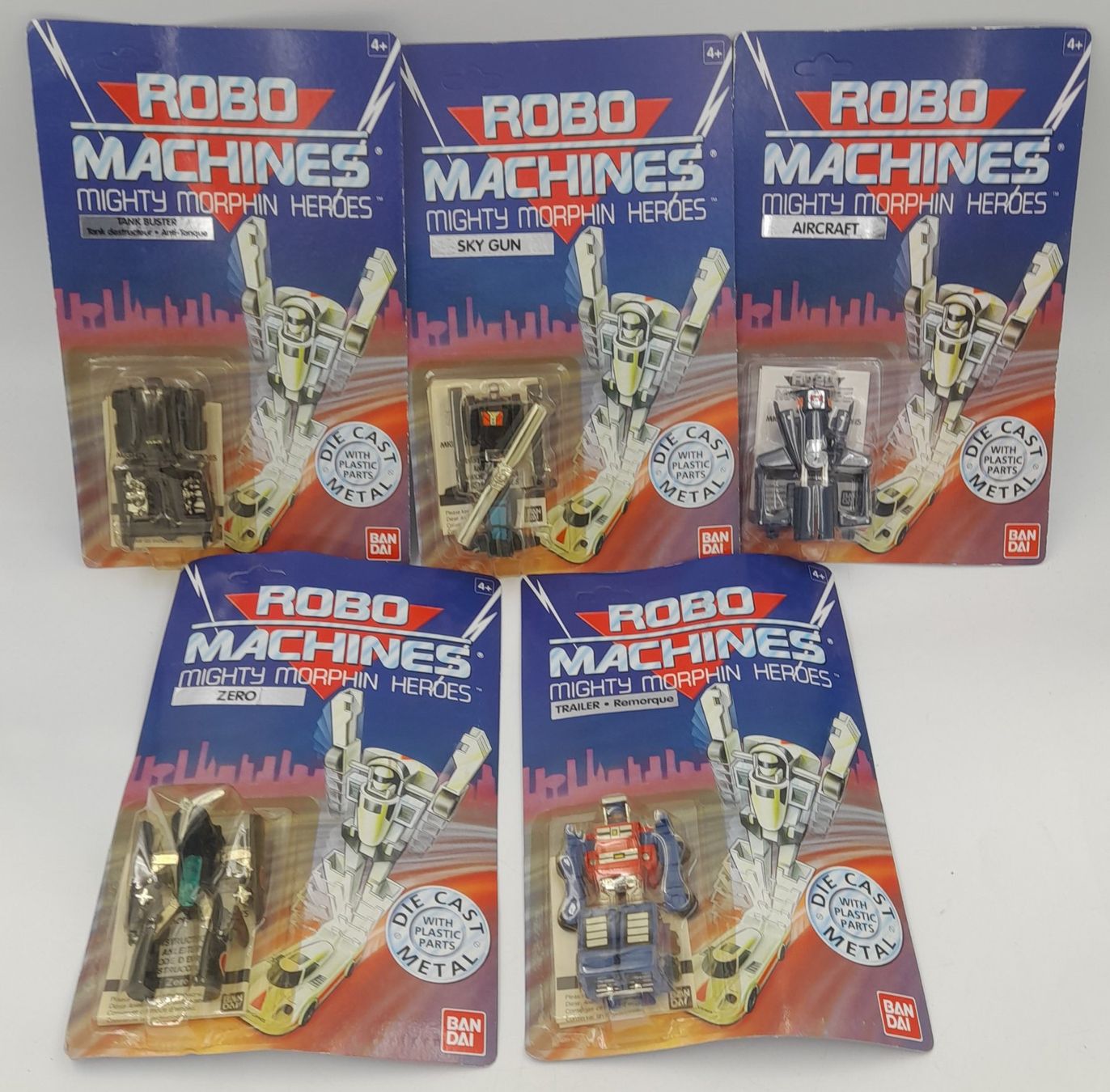 Lot 5 Robo Machines Mighty Morphin Heroes Gobots 90s