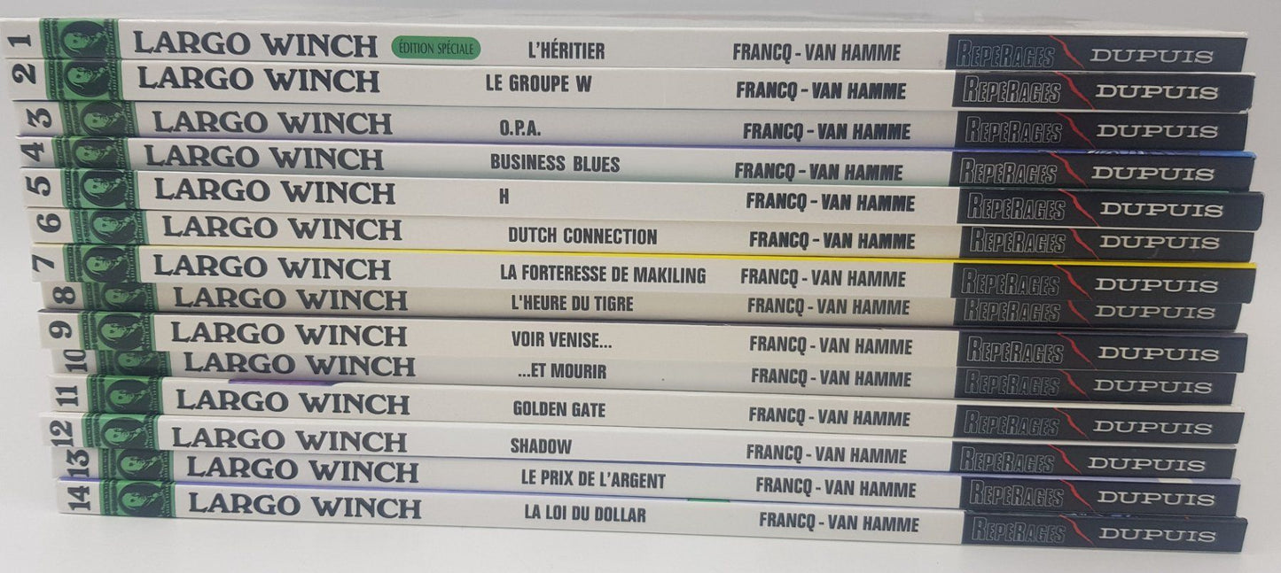 Largo Winch Lot BD T.1 à T.14 – Van Hamme & Franq – Dupuis – 7 EO