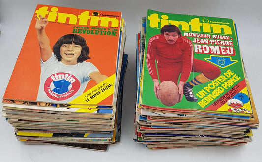 Tintin Lot complet – Revue L’Hebdoptimiste n°1 à 140 (1973–1975) – Hergé