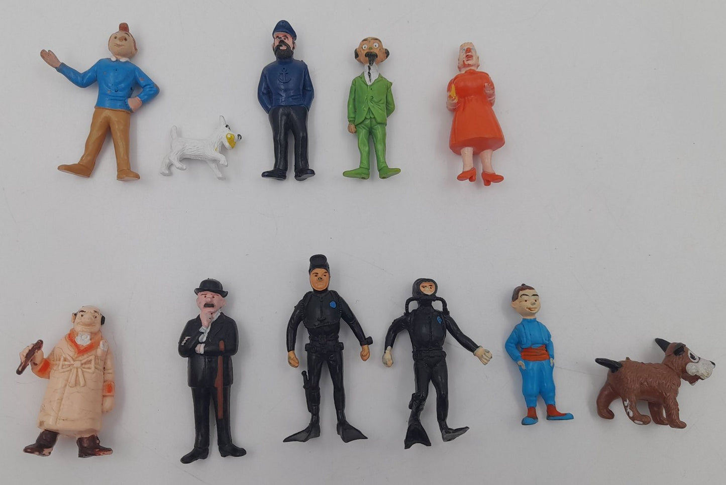 Tintin Lot de 11 figurines – Le Lac aux Requins – Esso Belvision 1973