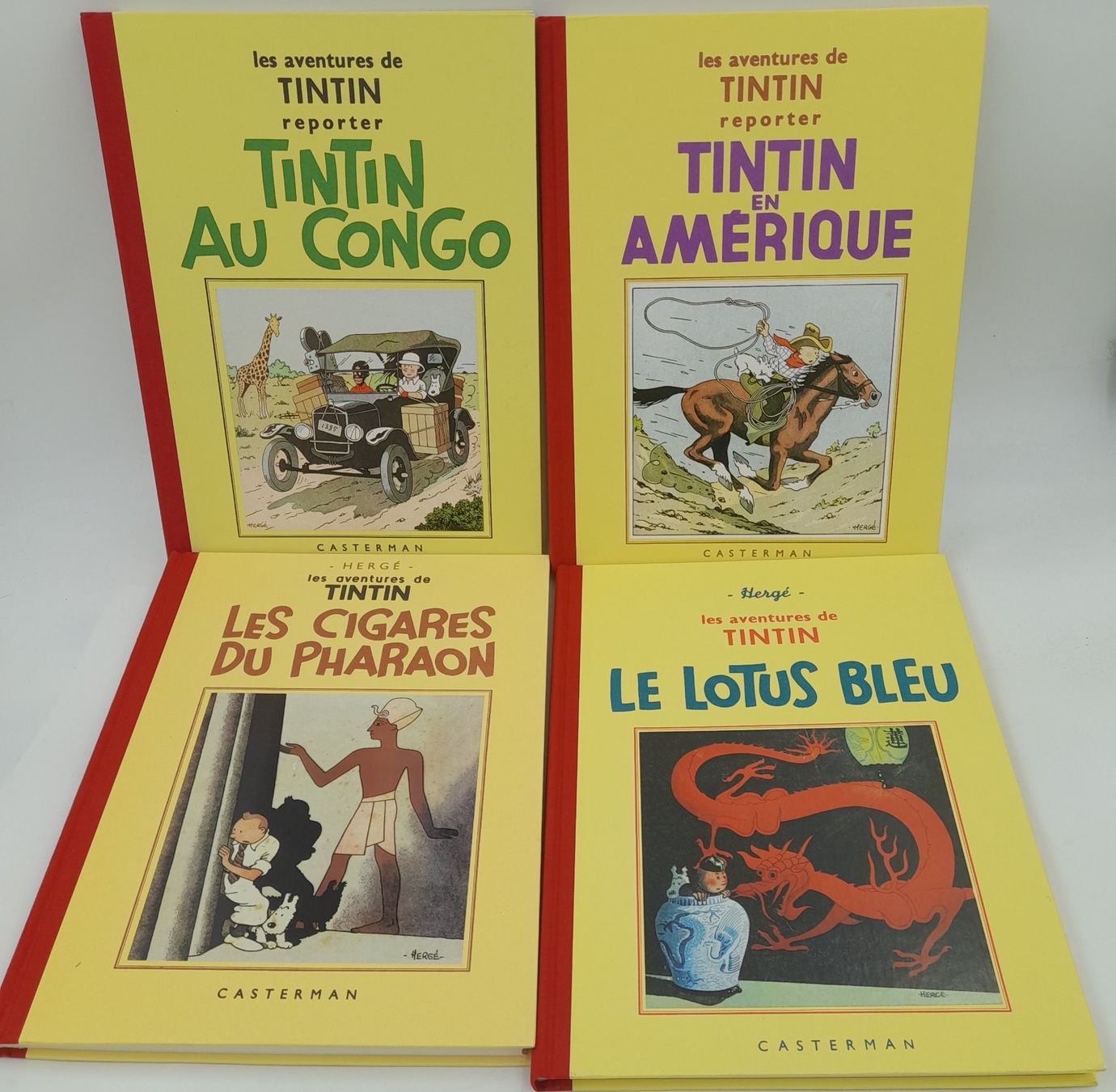 Tintin Lot – Série de 8 Fac-similés Noir & Blanc – Casterman – Très Bon État