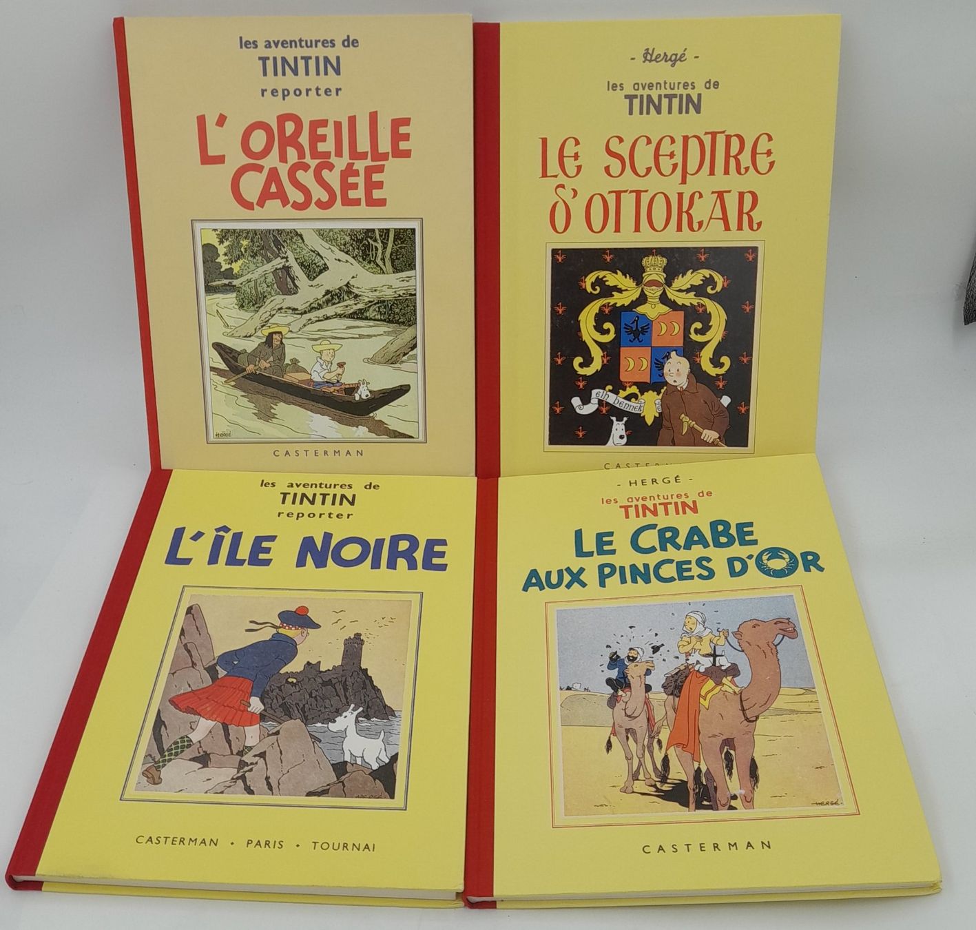 Tintin Lot – Série de 8 Fac-similés Noir & Blanc – Casterman – Très Bon État
