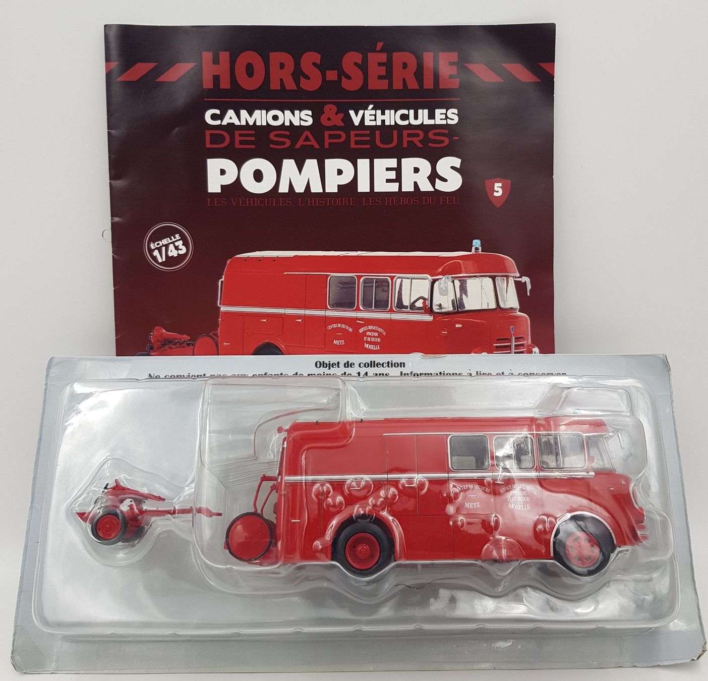 Berliet GLCK 10 R – Fourgon Grande Puissance – Pompiers Moselle – 1/43 – Hachette