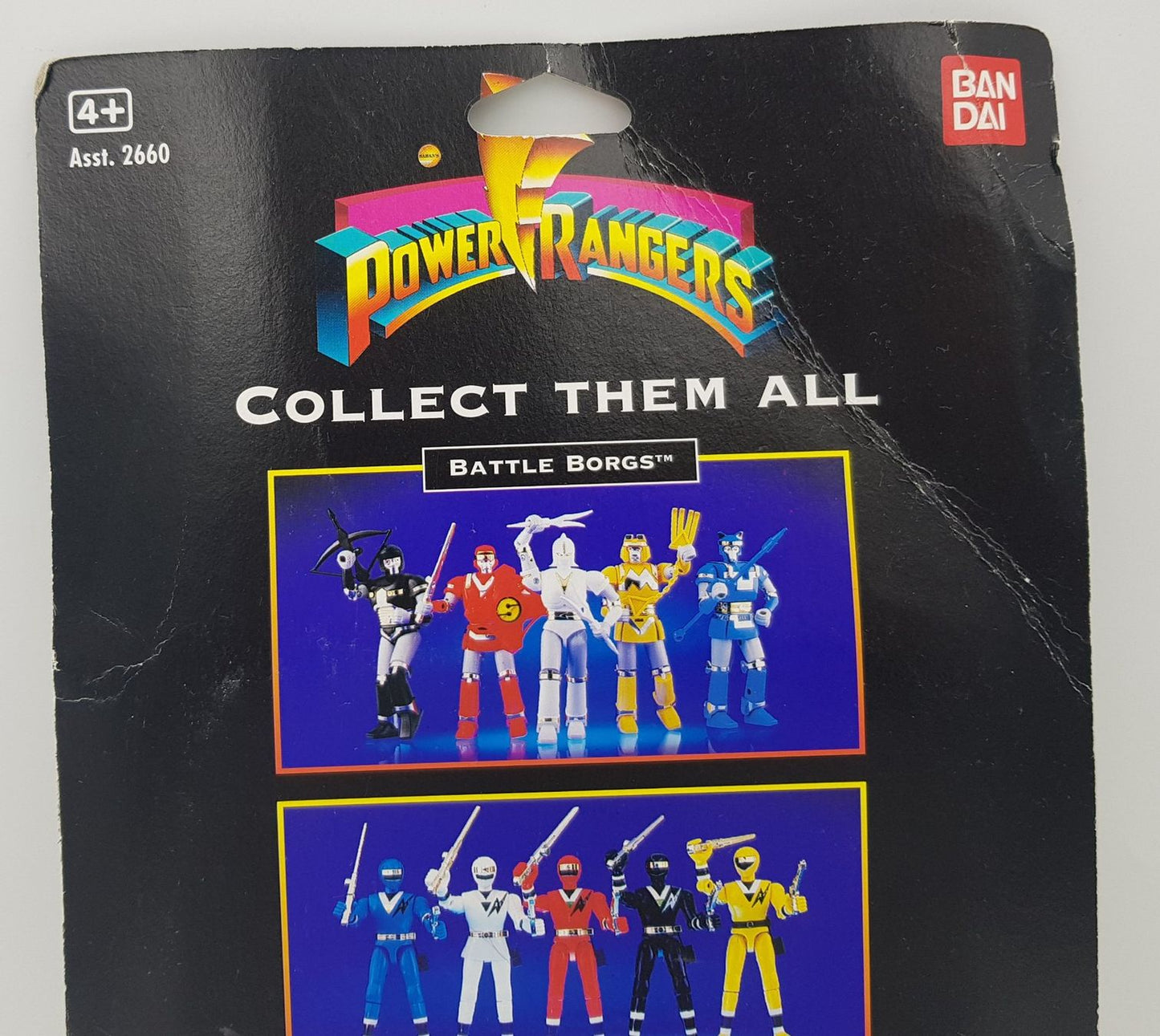 Figurine Power Rangers Battle Borg Blanc (White Battle Borg) de 1995, éditée par Bandai.