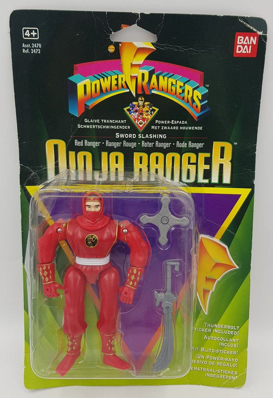 Power Rangers Ninja Ranger Rouge – Bandai 1995 – Sword Slashing – Neuf sous blister