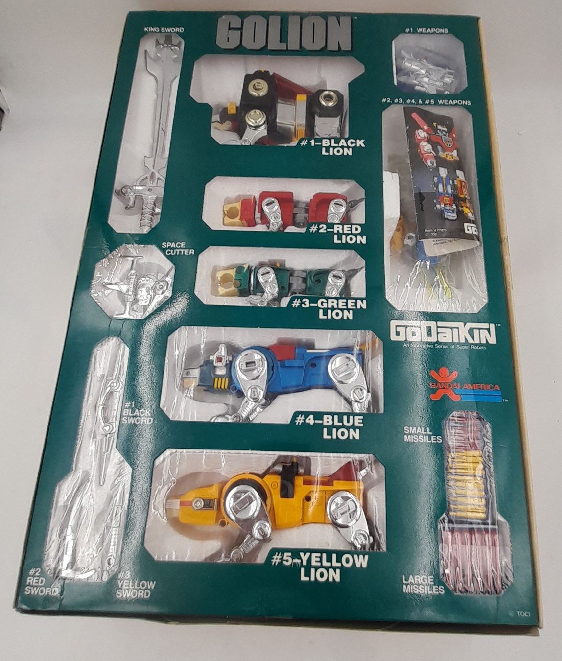 Godaikin Golion / Voltron 1982 – Bandai America – Robot Diecast Complet avec Boîte & Notice