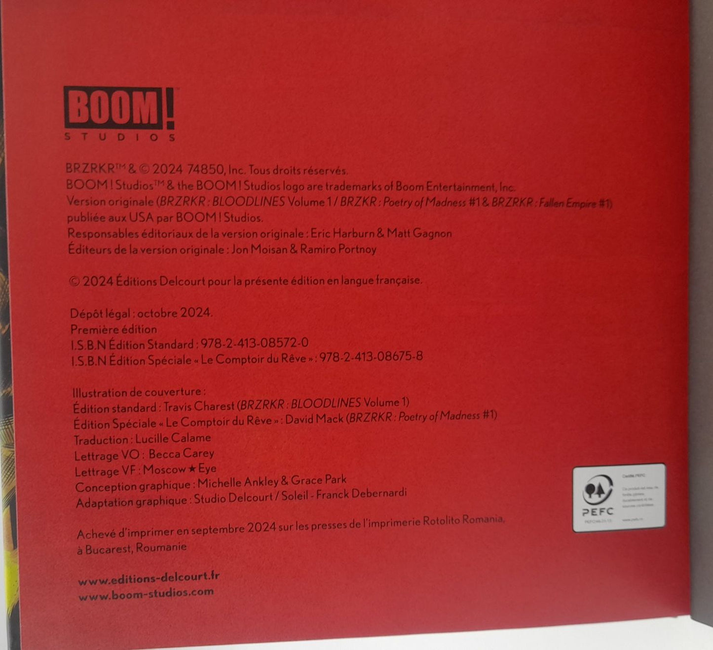 BRZRKR : Bloodlines, édition Delcourt (2024)