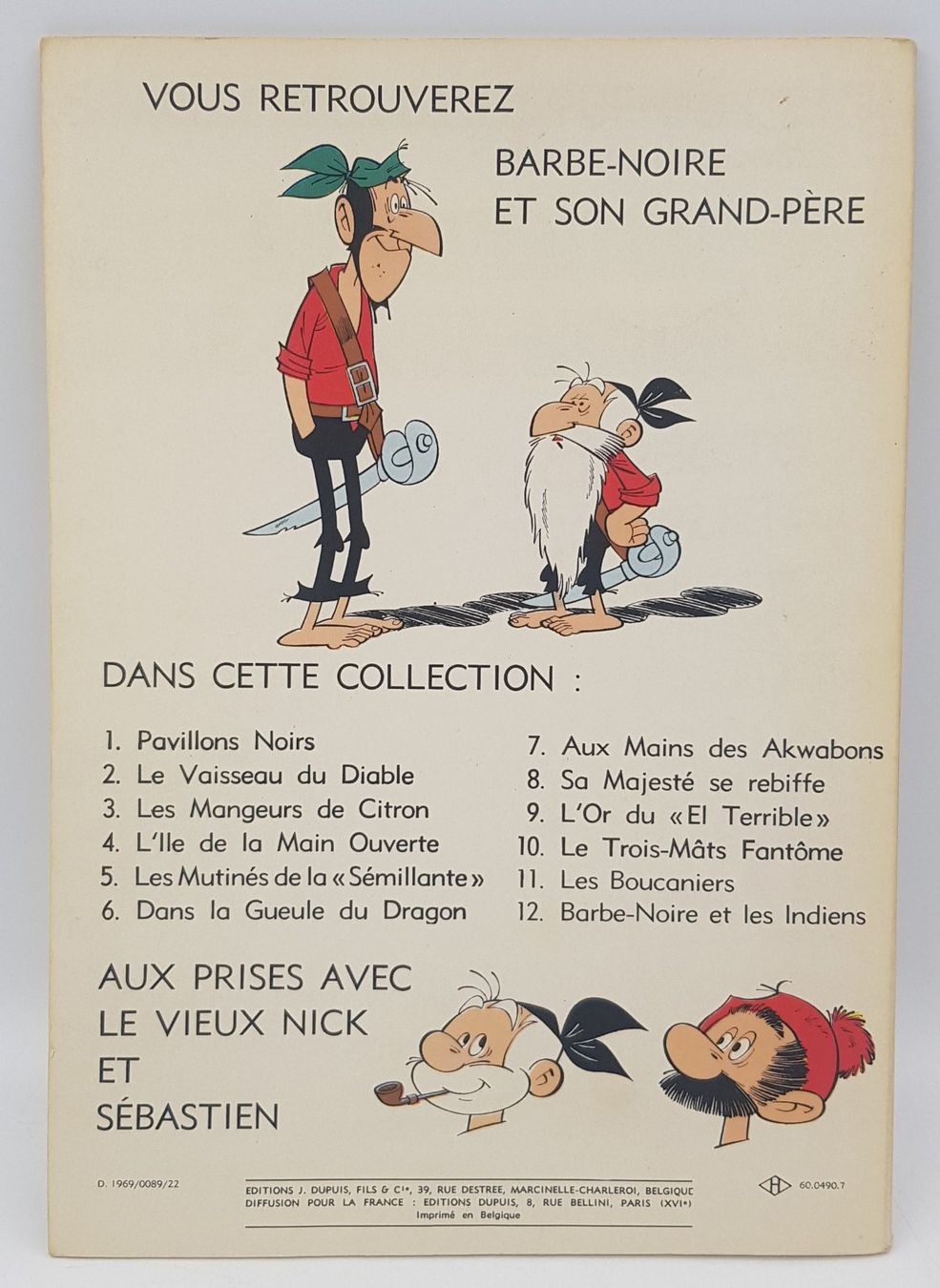 Le Vieux Nick 13 – Les Mésaventures de Barbe-Noire – EO 1969 – Remacle – Dupuis
