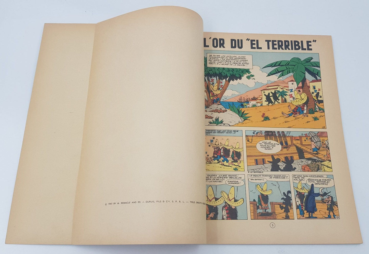 Le Vieux Nick et Barbe Noire – Tome 9 : L’Or du “El Terrible” – EO 1965 – Remacle – Dupuis