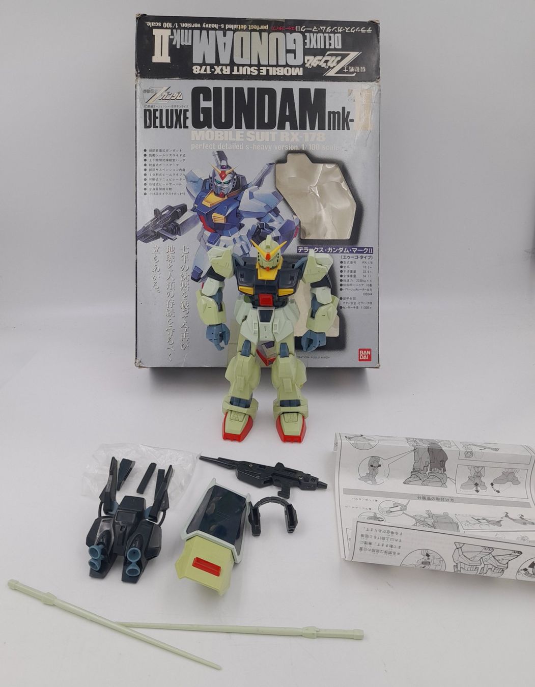 Gundam Mk-II RX-178 Deluxe 1985 Bandai – Complet avec boîte (1/100)